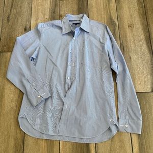 Martin OSA men’s blue dress shirt size L stripe